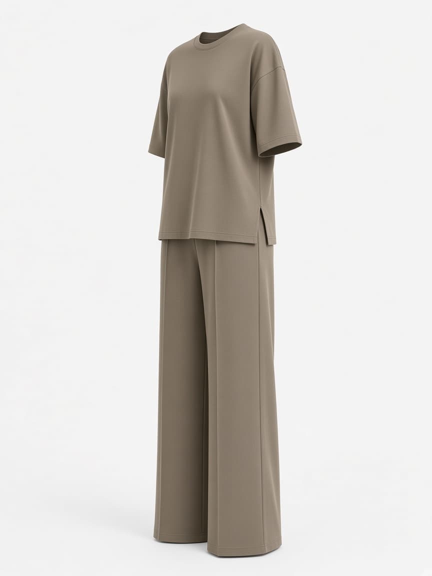 Interlock Co-ord Taupe